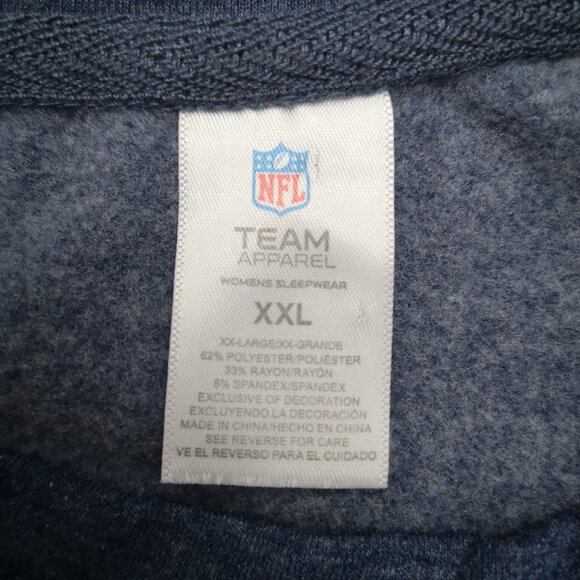 NFL Team Apparel Ladies Size XXL Fleece Lined Navy Patriots Logo Sleepwear - Picture 3 of 8
